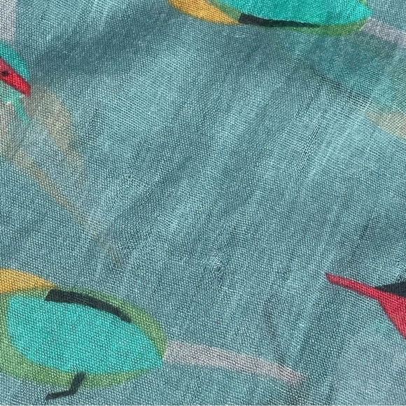 NEW Paloma Clothing Bird Print Lightweight Scarf - Picture 6 of 11
